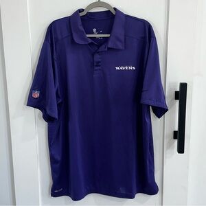 Nike NFL Baltimore Ravens Dri-FIT Polo Shirt Purple - Men's 2XL